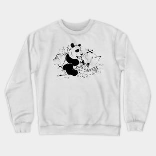 Pizza eating Panda Crewneck Sweatshirt